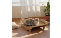 Long-Lasting & Wear-Resistant Cat Scratching Lounge Low-Shedding Curved Cat Scratching Board Stable Structure Spacious & Comfortable for Kittens, Large Cats, Living Room