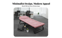 Foldable Nap Chair Space-Saving Reclining Lounger Adjustable Recline with Lock