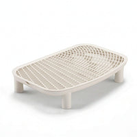 Easy-to-Clean Litter Tray with Grate Washable Litter Control Tray Sturdy Elevated