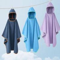 Children's Bath Poncho Pullover Snap-Button Bath Poncho High Absorbency