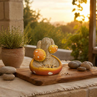 Fungi Bird Feeder Textured Garden Decor Spotted