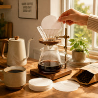 100 Pieces Cone-Shaped Coffee Filter Paper Odorless Pour over Coffee Paper