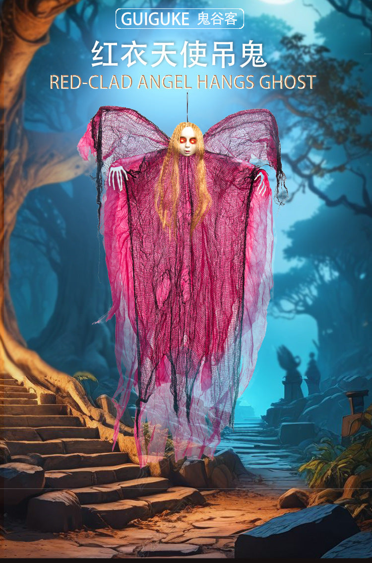 Halloween Witch Hanging Decoration with Sound and Light