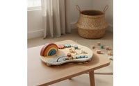 Wooden Busy Board Parent-Child Interaction Early Learning Toy Screen Sensory Play Item for Young Children