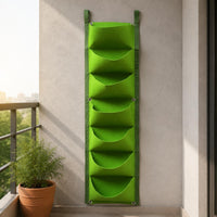 7-Pocket Hanging Planter Rectangular Hanging Pocket Planter Multiple Pockets