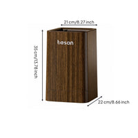 Trash Can Smooth Finish Wood-Grain Trash Can Decorative Design