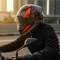 DOT Approved Full-Coverage Headgear | Aerodynamic with Visor, for Street Riding