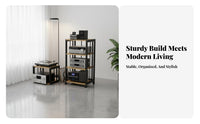 With Wheels Multi-Layer High-Fidelity Rack Ventilated-Air Design Mobile Audio Equipment Stand Heavy Duty Rolling Amplifier Cabinet Thick Steel Frame for Audiophiles, Home Theater Enthusiasts, Living Room, Study