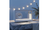 Minimalist Design Transparent Bluetooth Speaker Built-in Battery LED Ambient Light Speaker AUX Input Consumer Electronics for Bedroom, Living Room
