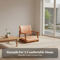 Japanese Zaisu Chair Rear Rearrest Legless Armchair Space-Saving Removable Pad for Adults, Meditators, Bedroom, Studying