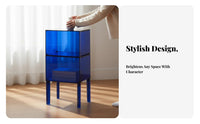Transparent Design Clear C-Table Nordic Aesthetic Nightstand Minimalist design Home Furnishing Multi-Functional for Apartment Dwellers, Homeowners, Living Room, Bathroom, Small Spaces, Entryway