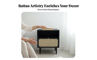 Rattan Drawer Cabinet Nordic and fashion Rattan Drawer Side Table Minimalist Design