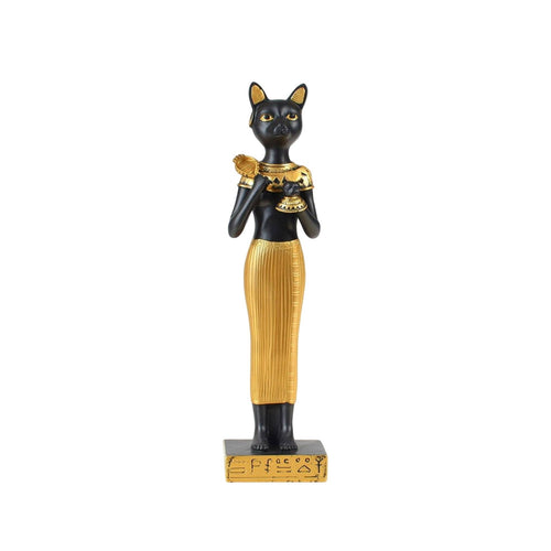 Cat Deity Statue Tabletop Bastet Statue Slender Decor for Collectors