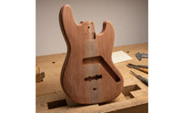 Jazz-Type Bass Body Planed Wood Glued for Luthier