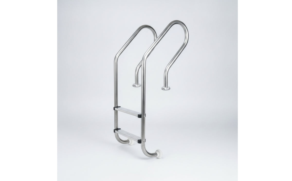 2-Step Pool Ladder No-Embed Pool Ladder with Handrails Anti-Slip for Contractors, Backyard Pools