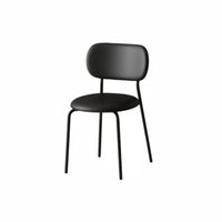 Upholstered Side Chair Stackable Dining Seating Space-Saving for Home Pale Ice