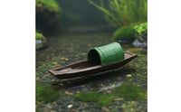 Buoyant Boat Ornament Waterproof Fish Aquarium Vessel Decor Realistic Chinese Traditional Boat Miniature for Pond, Terrarium