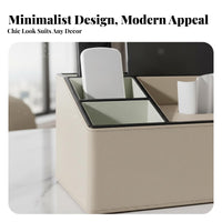 Multi-Compartment Remote Holder Minimalist Design Desktop Organizer for Families