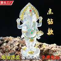 Standing Elephant God Statue Resin Craft Southeast Asian Style