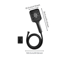 High Pressure Square Shower Head, Pressurized Handheld Rainfall Set for Bathroom and Home, Adjustable Settings