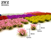 Colorful Flower Cluster Miniature Model Scene Grass Tufts for DIY Figure Toys