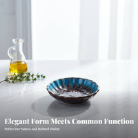 Flower-Shaped Ceramic Plate, Wasabi Dish, Minimalist Japanese Tableware
