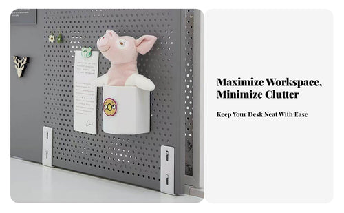 2 Pieces Versatile Mounting Options Pegboard Desk Mount Bracket Drill-No-Drill Installation Pegboard Desk Clamp Space Saving Organization Hardware Strong Material for Students, Office Workers, DIY Enthusiasts, Study Room, Workshop