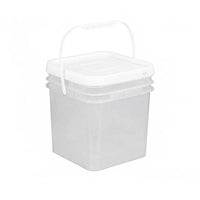 Square Bucket with Lid Versatile Use Square Bucket with Lid Fall Resistant Stackable Bin for Warehouse, Garage