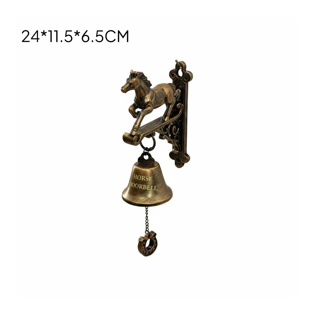 Running Horse Entry Chime Easy Installation Farmhouse Horse Bell Tarnish