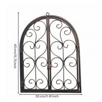 Wall Ornament with Scrollwork Arched Decor Symmetrical for Garden, Balcony