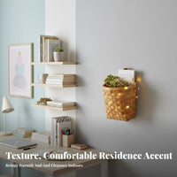 Woven on the on wall Pouch Decorative Storage Basket adaptable for Renters, Homeowners