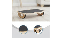 Non-Slip Wooden Rocker Board Floor-Friendly Wooden Balance Board Stable Fitness Equipment Sturdy for Office Workers, Home Workouts, Standing Desk