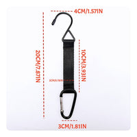 Metal Hardware Backpack Hanging Hook Iron Carabiner Bag Hook Black Carabiner Gear Clip Lightweight