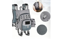 Fishing Chest Pack Breathable Mesh Vest-Design Fishing Pack Attachment Rings Zip Compartment