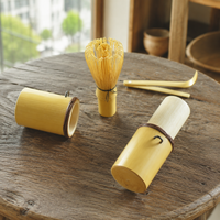 Japanese Matcha Whisk Set with Scoop - Portable Travel Tea Ceremony Kit