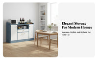 Kitchen Sideboard Cabinet Multi-Functional Modern Buffet Cabinet Large Capacity Microwave Stand with Storage for Families, Homeowners, Hallway