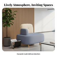 Upholstered Bench and Chair Dining Set Curved Backrest Commercial Furniture Modern Design Space Saving for Guests, Kitchen