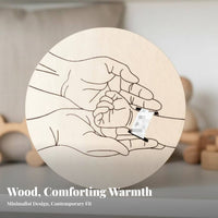 Wooden Birth Keepsake Plaque Family Appreciation Day Gift Infant Birth Announcement Wooden Plaque Newborn Announcement Plaque for New Parents, Parent