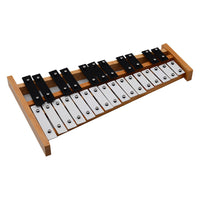27-Note Glockenspiel with Beechwood Frame, Colorful Metal Plates, Early Education Musical Instrument