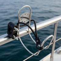 Boat Mount Life Preserver Rack Polished Finish Stainless Steel Life Buoy Holder