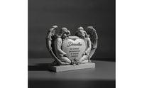 Angel Statue Peaceful Memorial Plaque with Angels Inspirational for Grave
