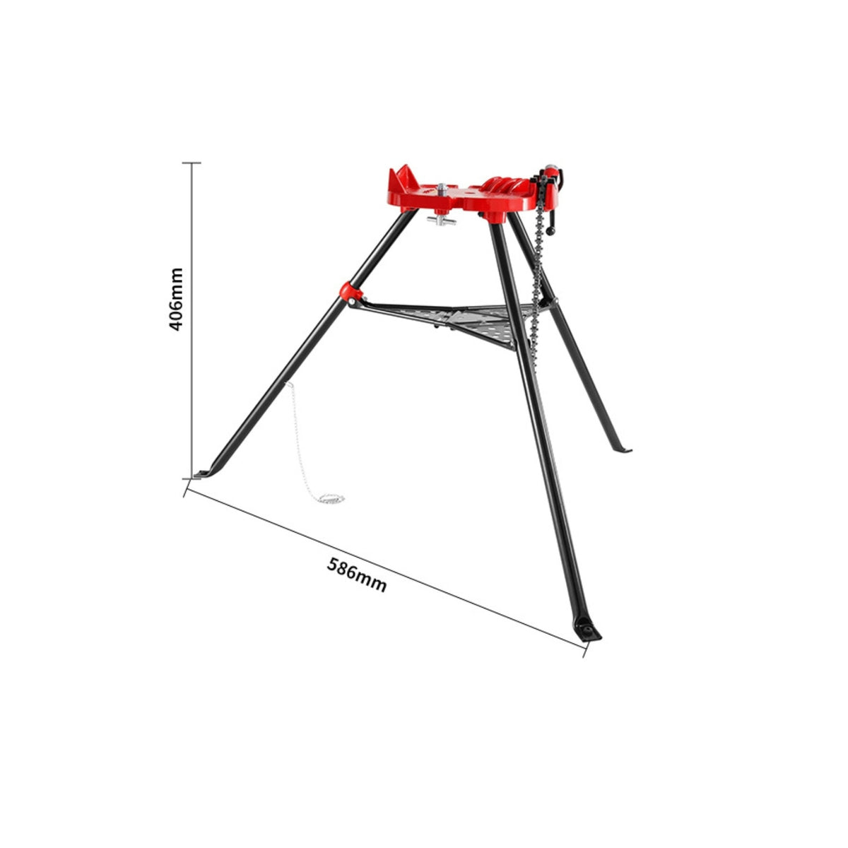 Chain Pipe Vise Serrated Gripping Surfaces Work Tool Cast Metal for Plumbers