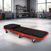 Foldable Creeper with Seat 2 in 1 Creeper with Seat Garage Chair Convertible Mechanic Stool Padded for Mechanics