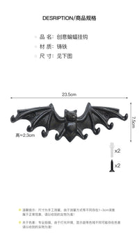 American Country Retro Cast Iron Bat Hook Wall Mount