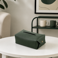 PU Leather Decorative Tissue Box, Rectangular 17×12×8.5 cm, Elegant for Office, Living Room, Modern Luxury Design