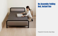 Folding Bed, Wide, Portable, Hardboard, Bedroom, Home, Four-Fold