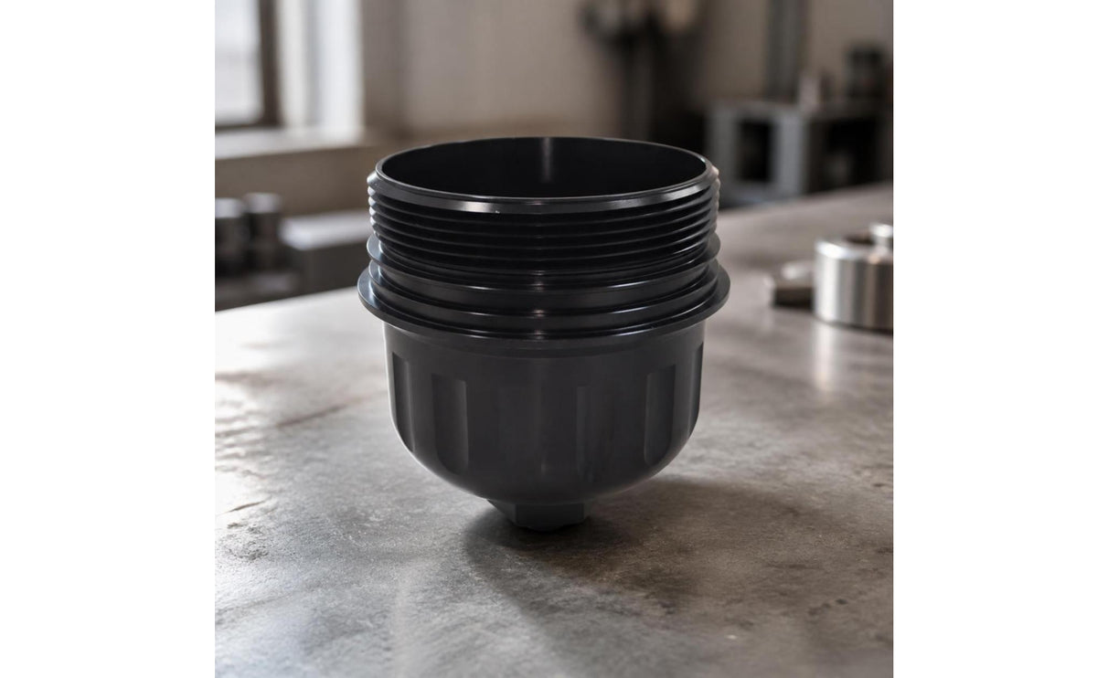 Aluminum Billet Fuel Filter Housing Machined Fuel Filter Housing Threaded OEM Fit for Mechanics, Car Enthusiasts, Engine Fuel Maintenance, Engine Bay