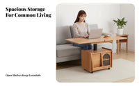 elevateTop Coffee Table Multi-Functional Living Room Furniture With casters Hidden Storage for Apartment Dwellers, Home Workers