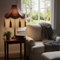 Floor Lamp Shade French Country Design Velvet Lampshade Ornate Trim