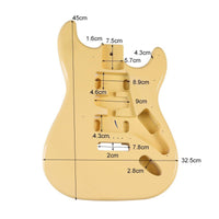 Electric Guitar Two-Horned Body-Contoured Replacement Guitar Body Pre-Drilled for Guitarists